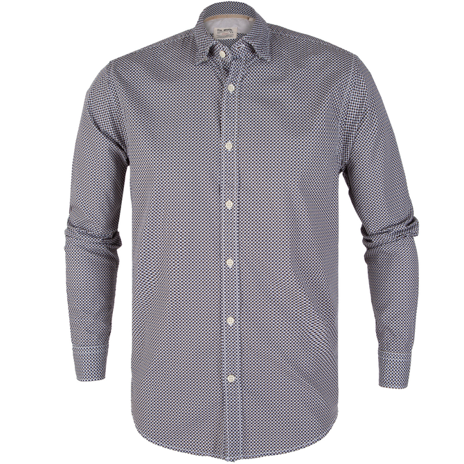 Treviso Geometric Print Casual Cotton Shirt
