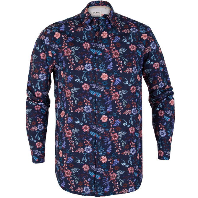Treviso Big Floral Print Casual Cotton Shirt