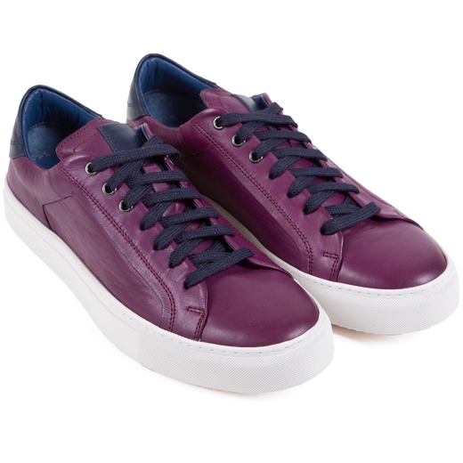 Purple Byron Leather Sneakers-new online-Fifth Avenue Menswear