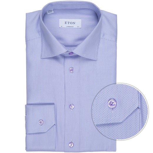 Contemporary Fit Luxury Cotton Twill Herringbone Stripe Dress Shirt-new online-Fifth Avenue Menswear