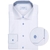 Slim Fit Luxury Cotton Twill Dress Shirt With Floral Print Trim