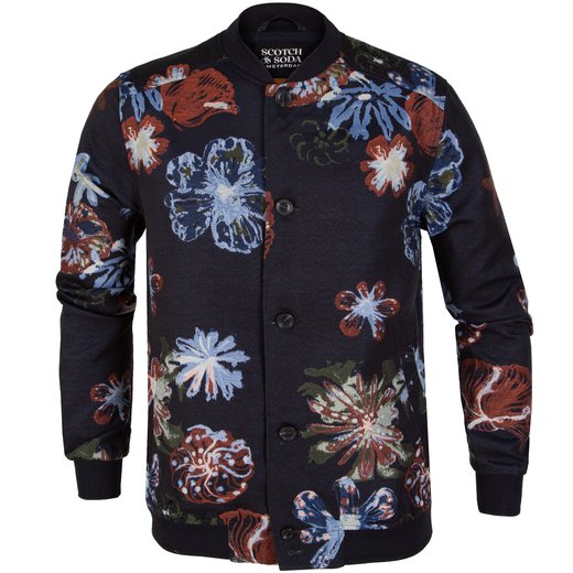 Regular Fit Jacquard Pattern Bomber Jacket-new online-Fifth Avenue Menswear