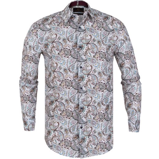 Beaumont Stretch Cotton Paisley Print Shirt-new online-Fifth Avenue Menswear