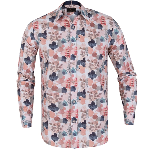 Blake Stretch Cotton Watercolour Print Shirt-new online-Fifth Avenue Menswear