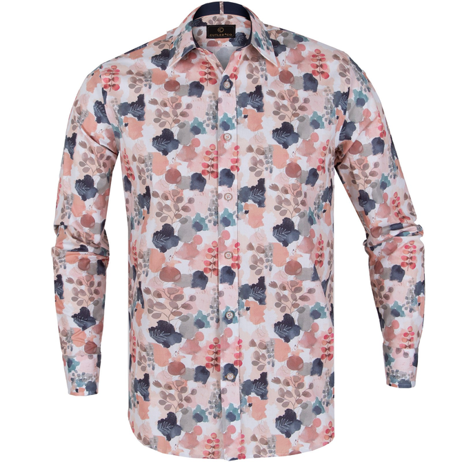 Blake Stretch Cotton Watercolour Print Shirt