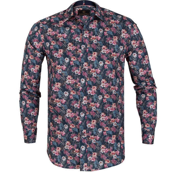 Blake Stretch Cotton Floral Print Shirt