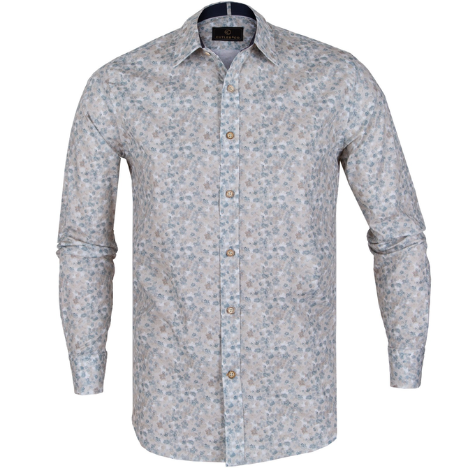 Blake Stretch Cotton Small Floral Print Shirt