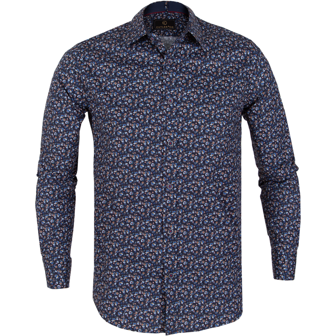 Blake Stretch Cotton Micro Floral Print Shirt
