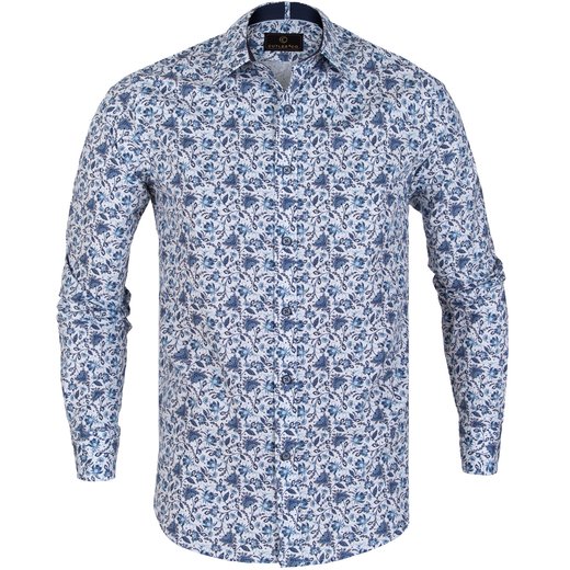 Blake Stretch Cotton Floral Vine Print Shirt-new online-Fifth Avenue Menswear