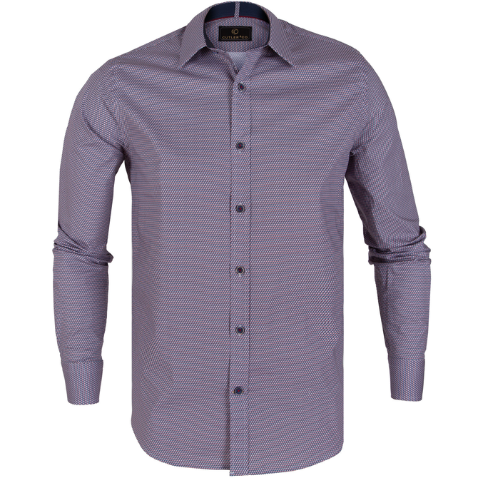 Blake Stretch Cotton Micro Geometric Print Shirt