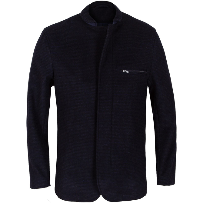 Lorenzo Wool Blend Zip-up Casual Jacket