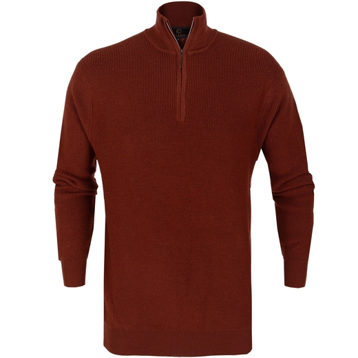 Robin 1/2 Zip Turtle Neck Rib Pullover-new online-Fifth Avenue Menswear
