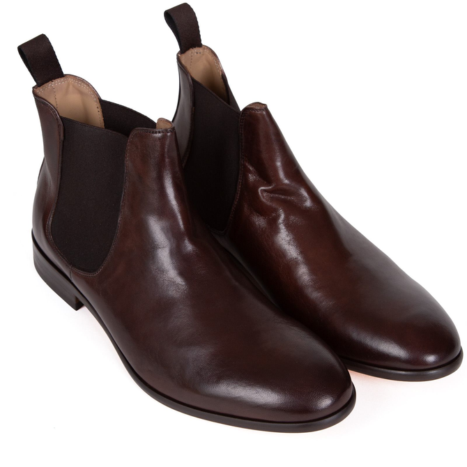 Simon Montone Leather Chelsea Boots