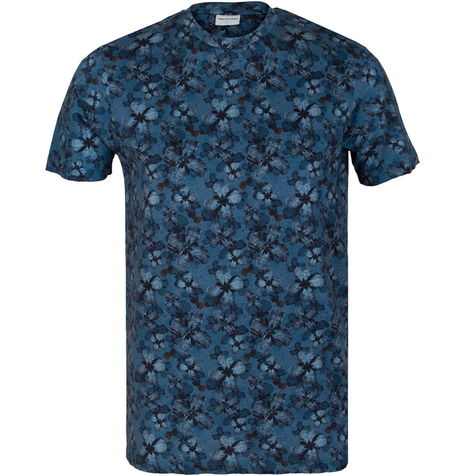 Slim Fit Leaf Print T-Shirt