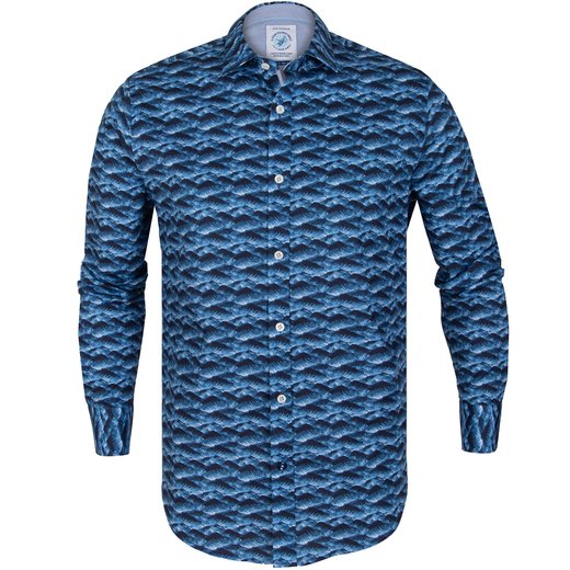 Rocky Mountains Print Stretch Cotton Shirt-new online-Fifth Avenue Menswear