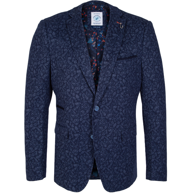 Jacquard Stretch Knit Blazer