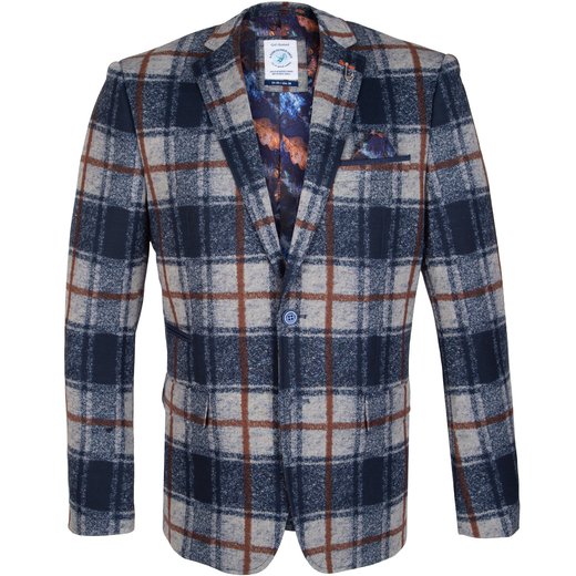 Bold Check Stretch Knit Blazer-new online-Fifth Avenue Menswear