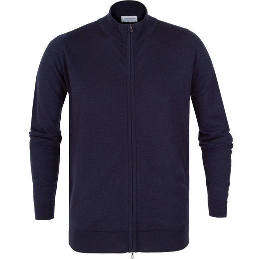 Claygate Luxury Fine Merino Zip-up Turtle Neck Cardigan-new online-Fifth Avenue Menswear