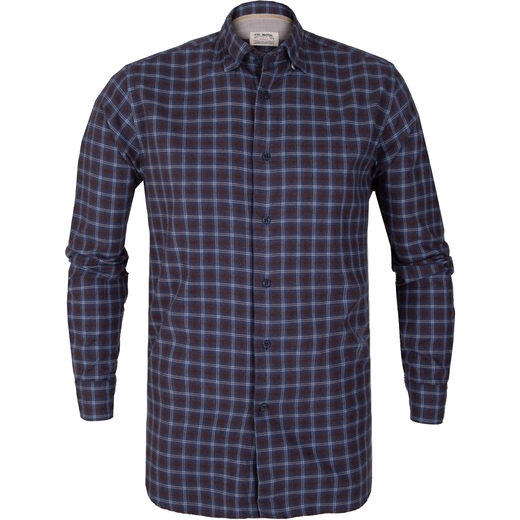 Treviso Cotton Flannel Check Shirt-new online-Fifth Avenue Menswear