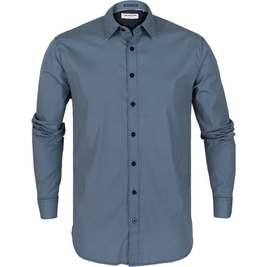 Stretch Cotton Geometric Print Casual Shirt-new online-Fifth Avenue Menswear