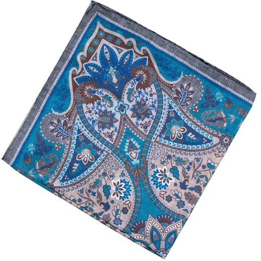 Vintage Multi-Pattern Print Silk Pocket Square-new online-Fifth Avenue Menswear