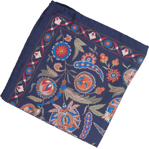 Floral Multi-Pattern Print Silk Pocket Square-new online-Fifth Avenue Menswear