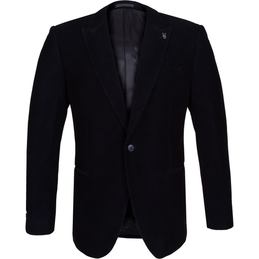 Ionic Velvet Dress Jacket With Geometric Pattern-new online-Fifth Avenue Menswear
